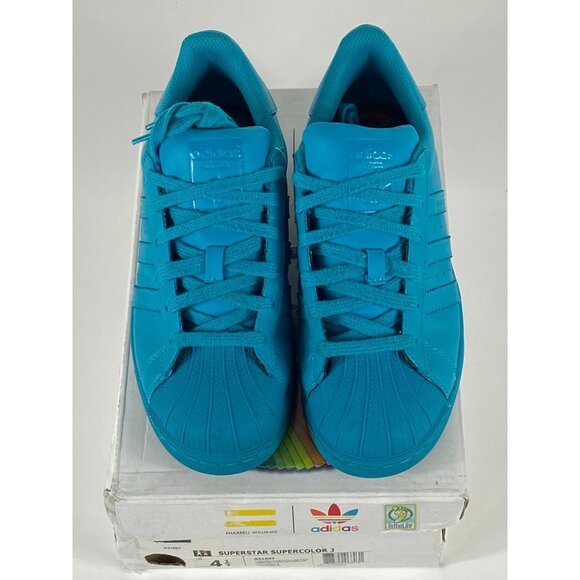 Adidas x Pharrell Williams Superstar Supercolor J Sneakers S31607 Size 4.5 F123 - Picture 2 of 8